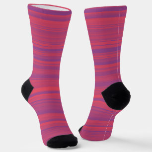 Chaussette Motif sans couture à rayures rouge violet