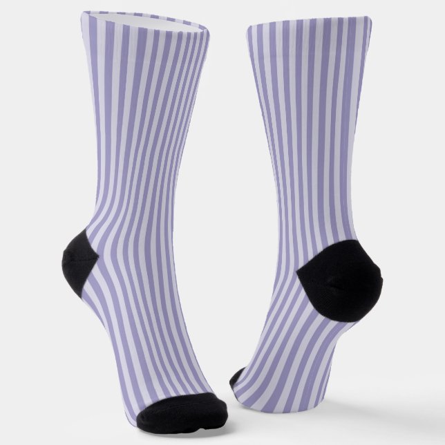Chaussette Motif sans couture à rayures violettes (Angulaire)