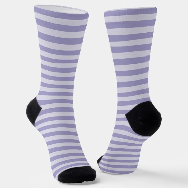 Chaussette Motif sans couture à rayures violettes (Angulaire)