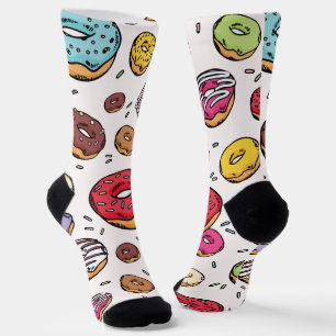 Chaussette Motif sans fin de donuts