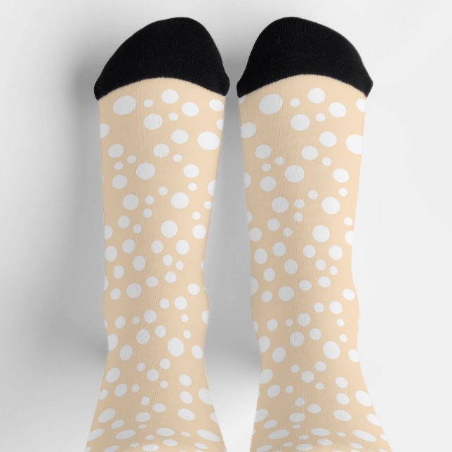 Chaussette Motif simple blanc pointillé sur arrière - plan pê (Haut)