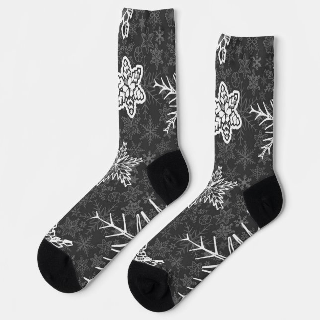 Chaussette Motif Snowflake (Gauche)