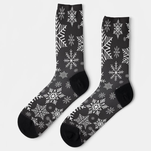 Chaussette Motif Snowflake (Gauche)
