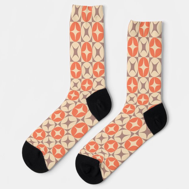 Chaussette Motif Starburst de style moderne du milieu du sièc (Gauche)