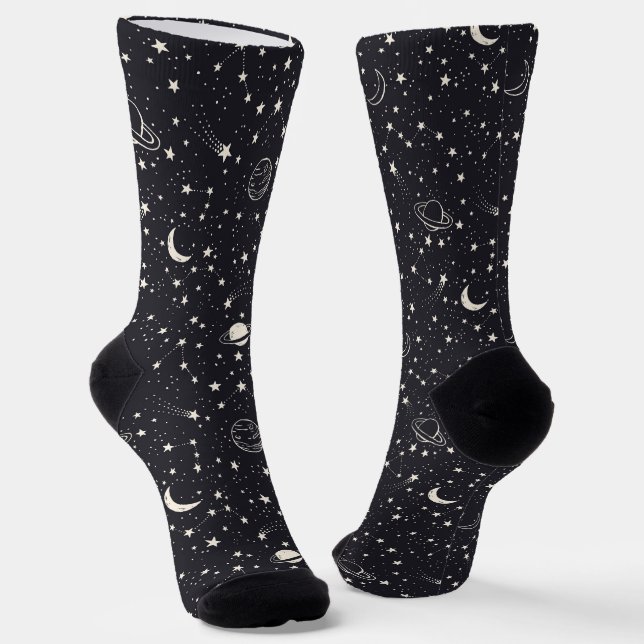 Chaussette Motif Stars & Planètes (Angulaire)