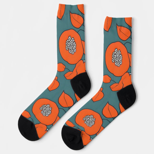 Chaussette Motif Tangerine (Gauche)