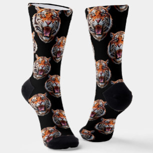 Chaussette Motif Tiger - Noir