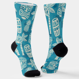 Chaussette Motif Tiki moderne du milieu du siècle rétro