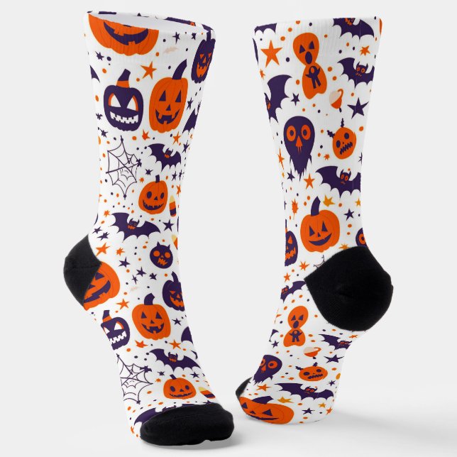 Chaussette Motif transparent Halloween (Angulaire)
