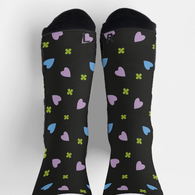 Chaussette Motif Trèfle et Cœurs (Haut)