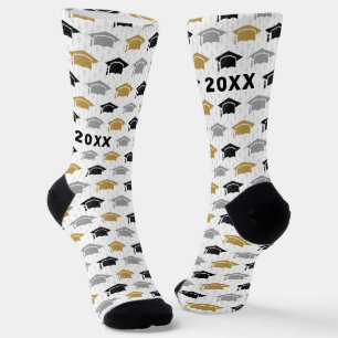 Chaussette Motif trio casquette de l'année personnalisée