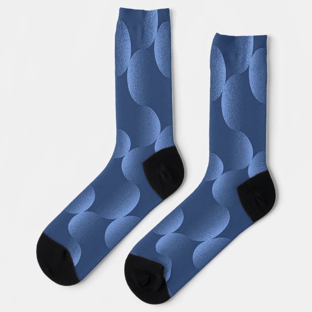 Chaussette Motif vibrant bleu (Gauche)