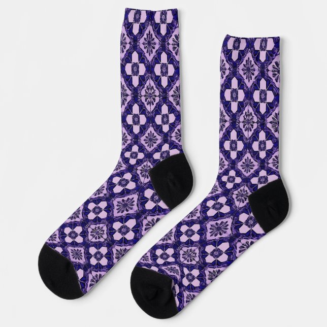 Chaussette Motif vibrant multicolore (Gauche)