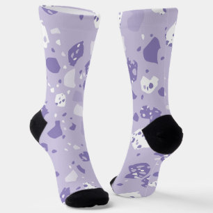 Chaussette Motif violet abstrait minimal