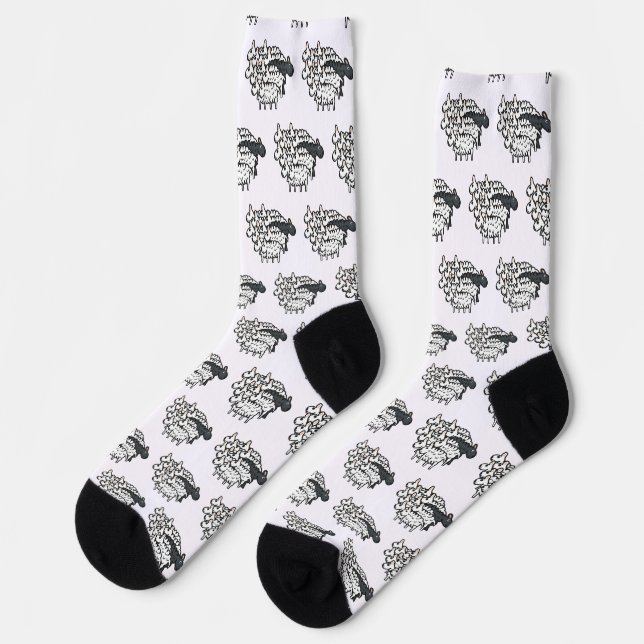 Chaussette Mouton Noir (Gauche)