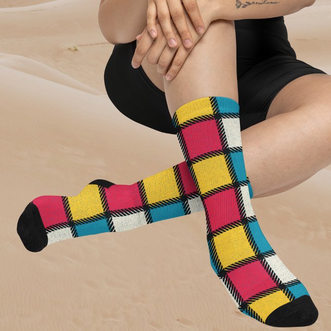 Chaussette Multicolor Tartan Motif (Créateur téléchargé)