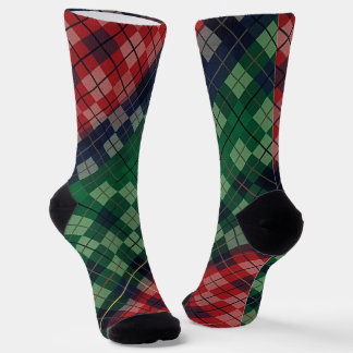 Chaussette Multicolored PNW Grunge Plaid Design