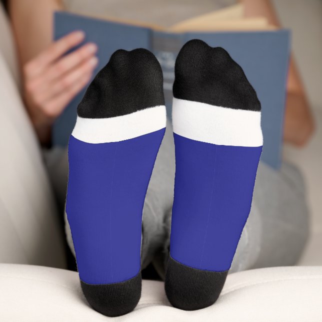 Chaussette mur bleu avec horloge (Fond)
