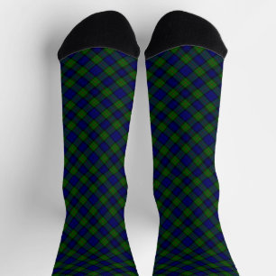 Chaussette Murray tartan bleu vert plaid