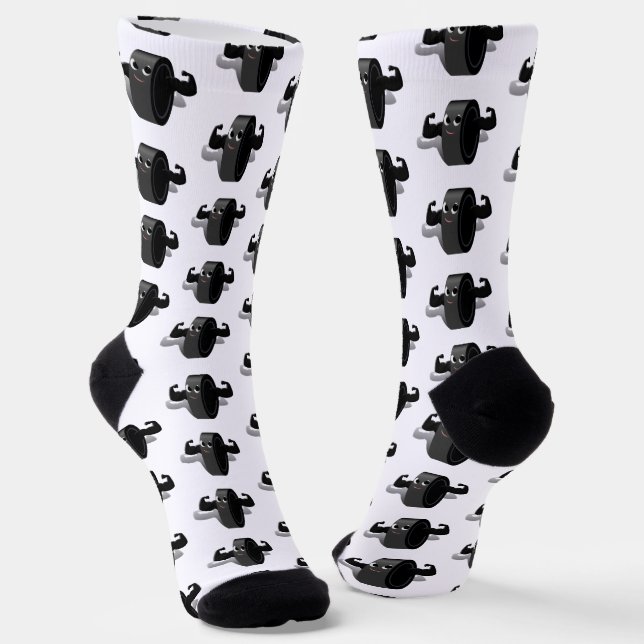Chaussette Muscles sur un palet de hockey (Angulaire)