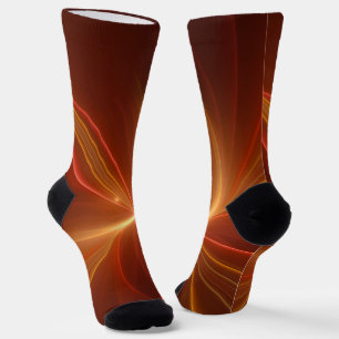 Chaussette Mystique Abstrait Fractal Art Moderne Couleurs cha