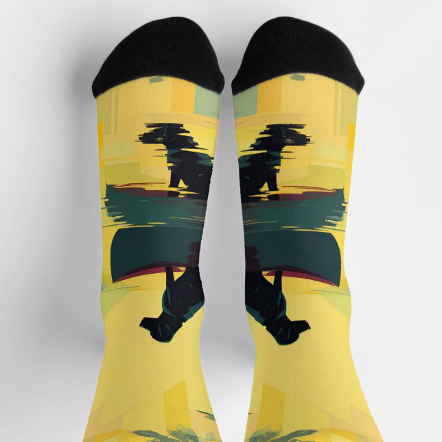 Chaussette Nature Minimaliste Canot Labrador Noir (Haut)