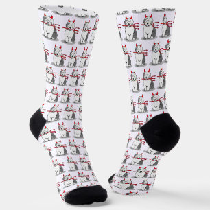 Chaussette Naughty Devil Old English Sheepdog (Gris 1)