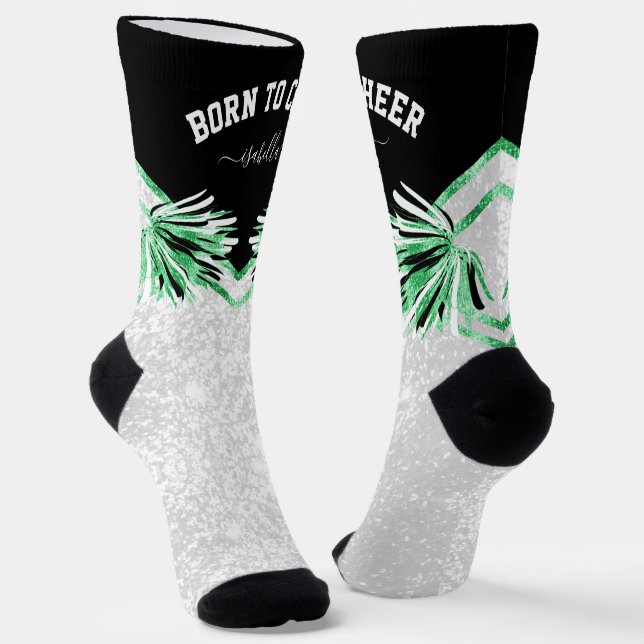 Chaussette Né à Cheer / Danse - Chaussettes vertes (Angulaire)
