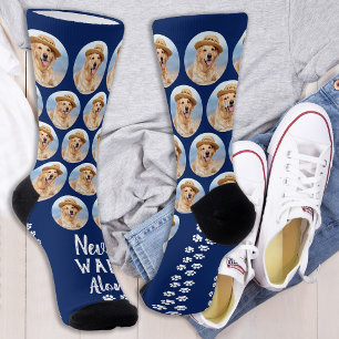 Chaussette Ne Jamais Marcher Seul Empreintes de Patte Photo d
