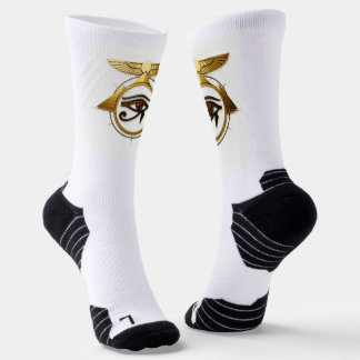 Chaussette NeoAnkh 3D Œil d'Horus Pyramides Disque Solaire Ai