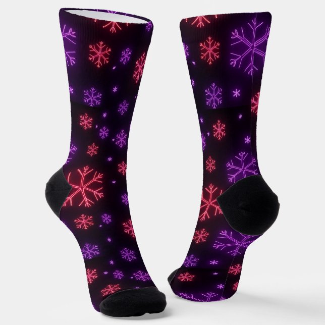Chaussette Neon Snowflakes (Angulaire)