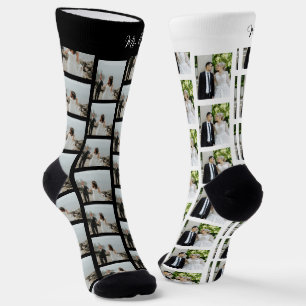 Chaussette Newlyweds 2 photos mariages Mr et Mrs unique