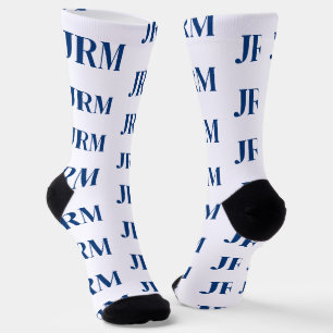 Chaussette N'importe quelle couleur - 3 Motifs Monogrammes