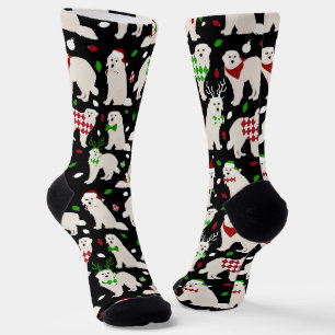 Chaussette Noël Chiens des Pyrénées Chaussettes