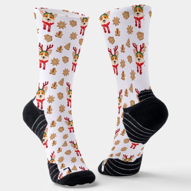 Chaussette Noël Corgi et Cookies (Angulaire)