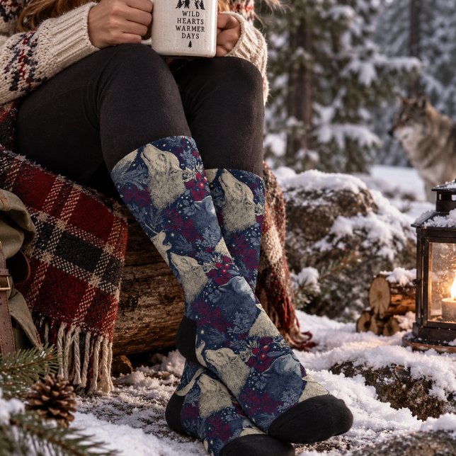 Chaussette Noël de loup d'hiver (Créateur téléchargé)