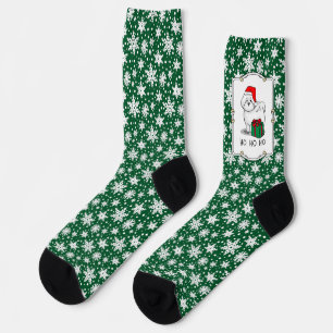 Chaussette Noël Père Noël Bichon Frise Chien mignonne