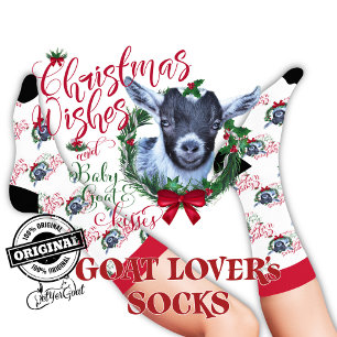 Chaussette Noël Pygmée bébé chèvre veut Chaussettes