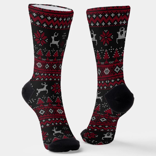 Chaussette Noël Renne de "Pull Ugly" (Angulaire)