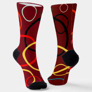 Chaussette Noël rouge cercle
