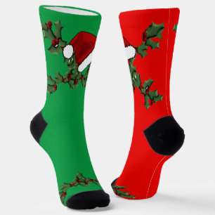 Chaussette Noël sans correspondance entre Holly et Santa Hat