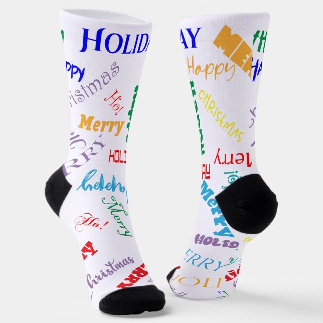 Chaussette Noël Texte et Styles de Police Mixtes  (Angulaire)