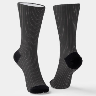 Chaussette Noir avec des rayures roses