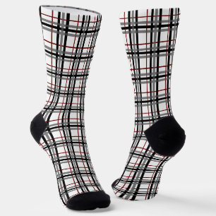 Chaussette Noir blanc et rouge