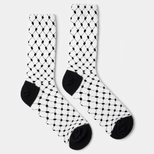 Chaussette Noir et blanc Keffiyeh Arabe