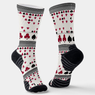 Chaussette noir et rouge, motif mode