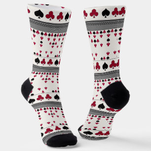 Chaussette noir et rouge, motif mode