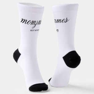 Chaussette Nom de la calligraphie personnalisée de la meilleu