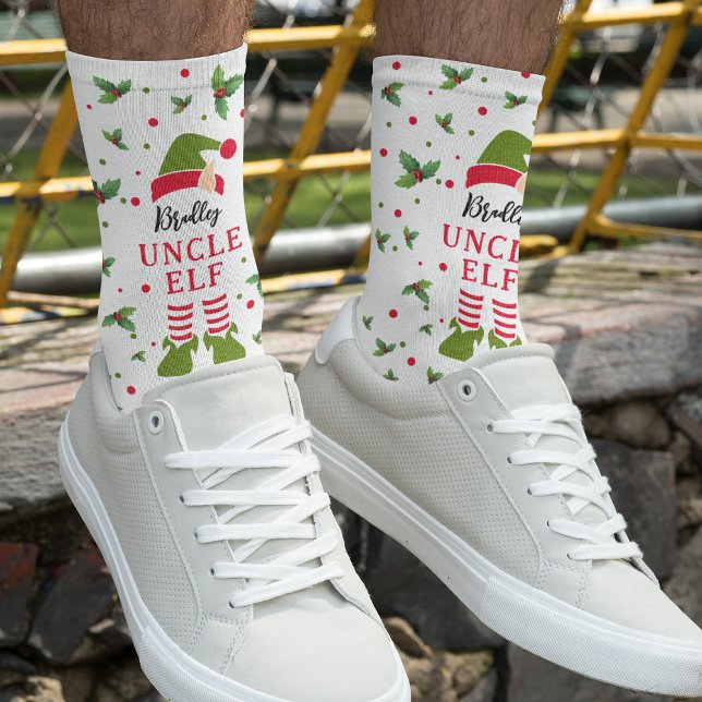 Chaussette Nom d'elfe oncle amusant Noël (Créateur téléchargé)
