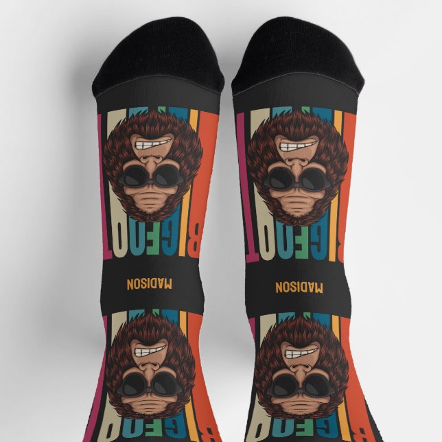 Chaussette Nom personnalisé Bigfoot (Haut)
